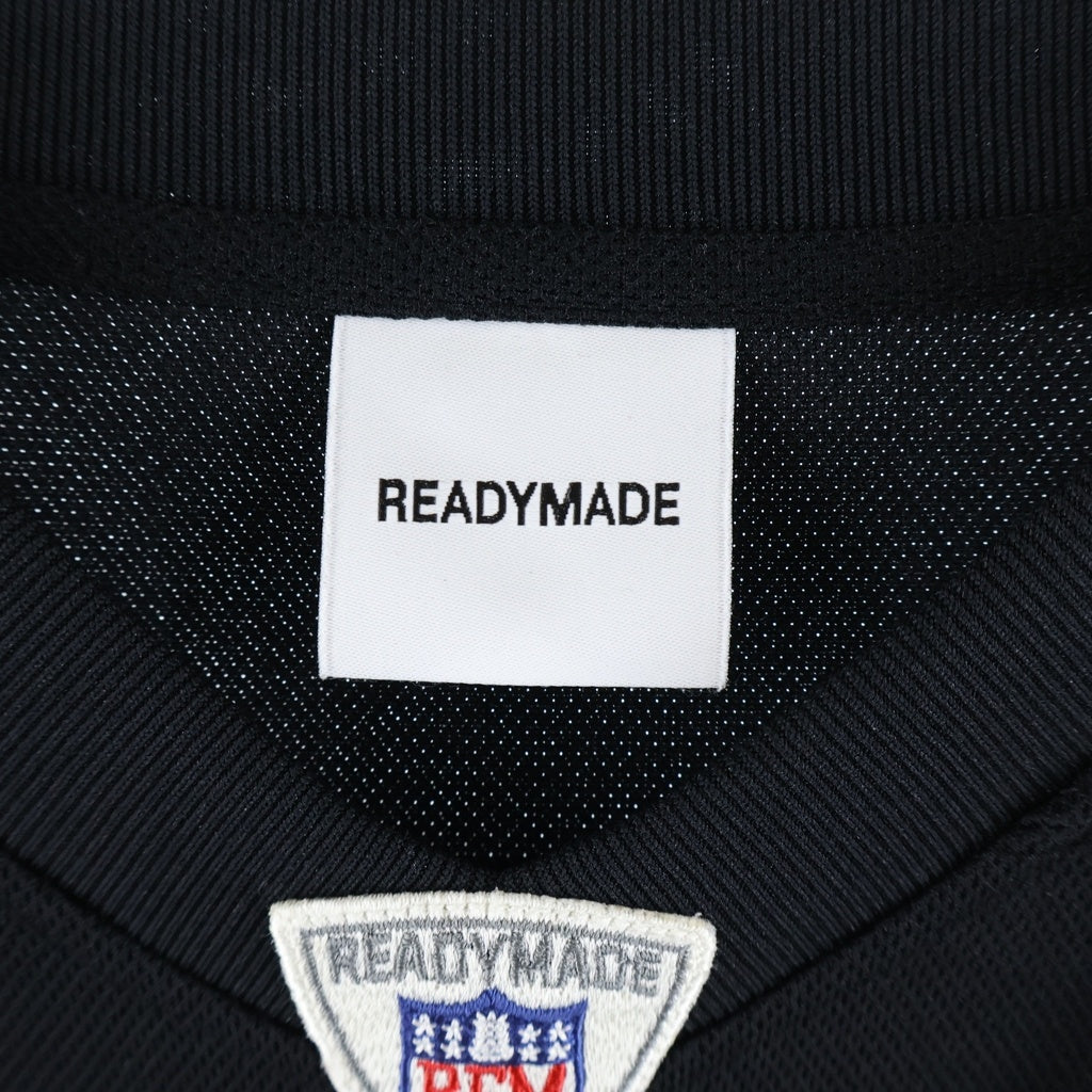READY MADE(レディメイド) GAME SHIRT SMILE スマイル刺繍 長袖ゲームシャツ ブラック RE-P0-BK-00-00-249