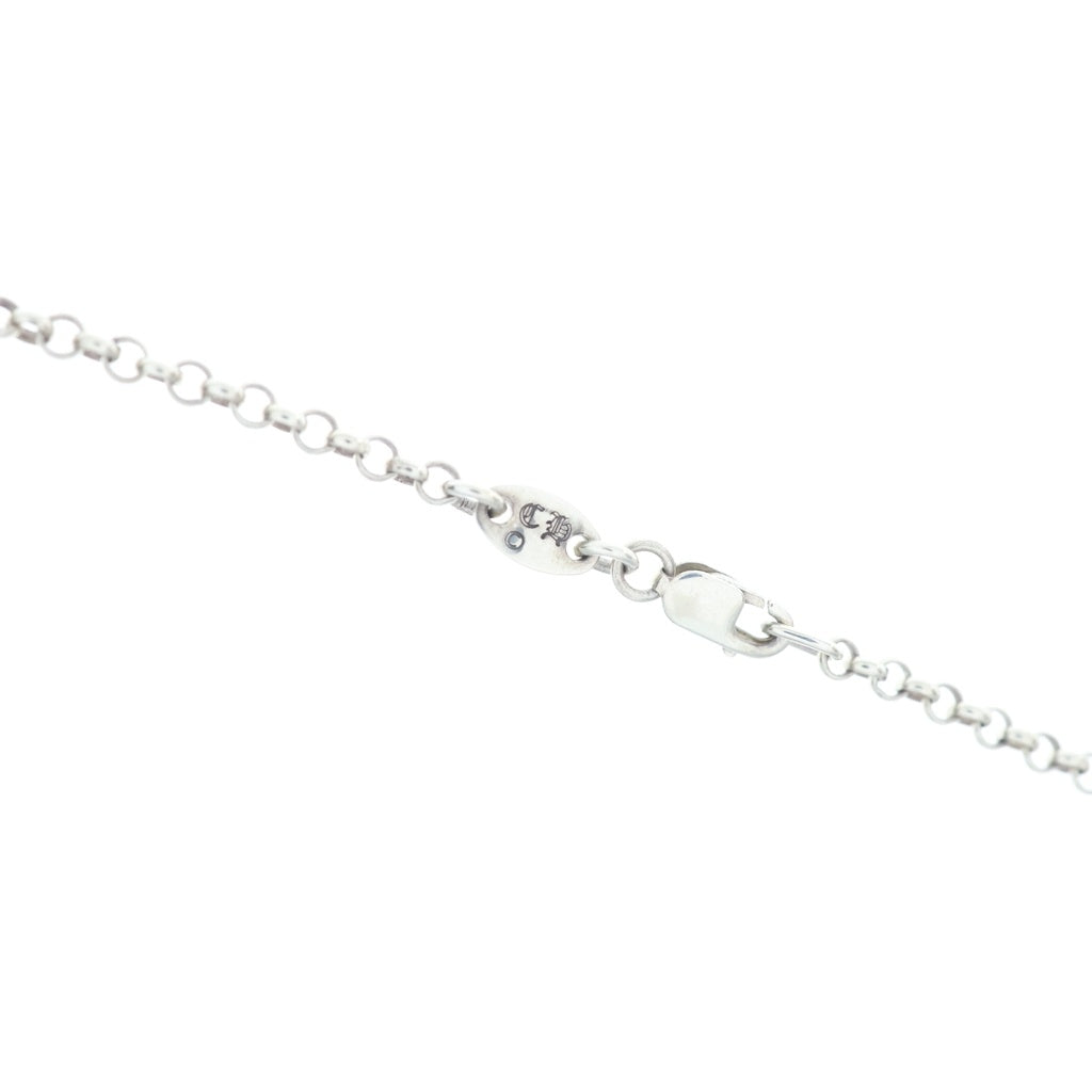 CHROME HEARTS(クロムハーツ) SAFETY PIN R18 1DIA セーフティピンロールチェーン 1ダイヤ シルバーネックレス