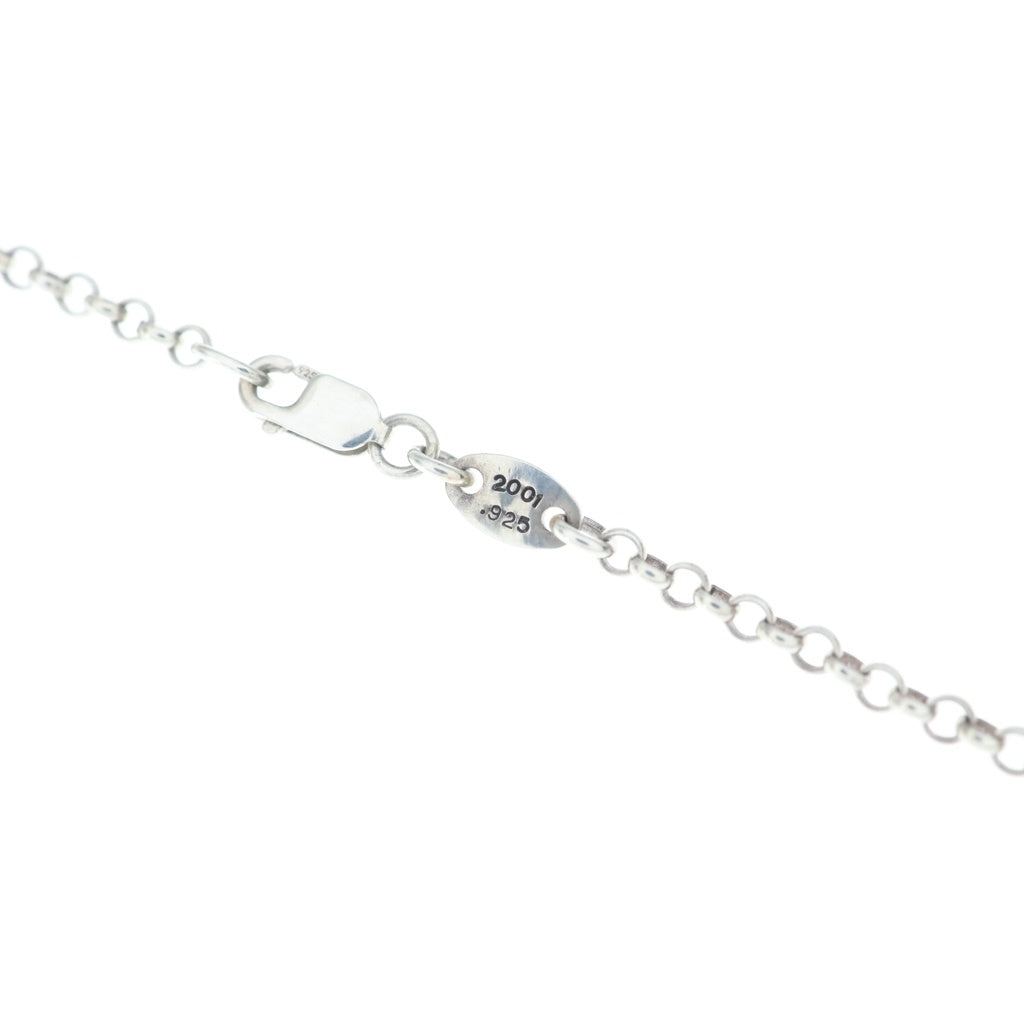 CHROME HEARTS(クロムハーツ) SAFETY PIN R18 1DIA セーフティピンロールチェーン 1ダイヤ シルバーネックレス