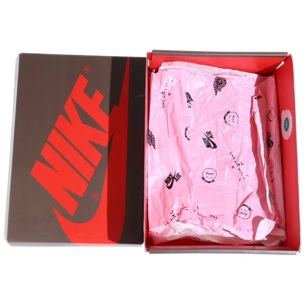 NIKE(ナイキ) ×Travis Scott Air Jordan 1 Retro High Sail/Dark Mocha CD4487-100 ×トラヴィススコット エアジョーダン1 レトロ ハイ OG TS SP ハイカットスニーカー US9/27.0cm