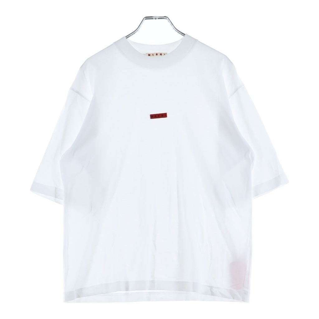 MARNI(マルニ) フロント ロゴパッチ コットン 半袖Tシャツ カットソー THJE0263X0 ホワイト レディース