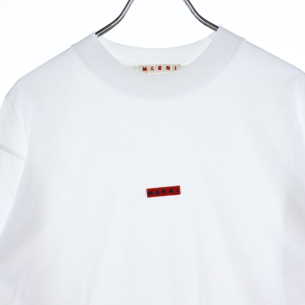 MARNI(マルニ) フロント ロゴパッチ コットン 半袖Tシャツ カットソー THJE0263X0 ホワイト レディース