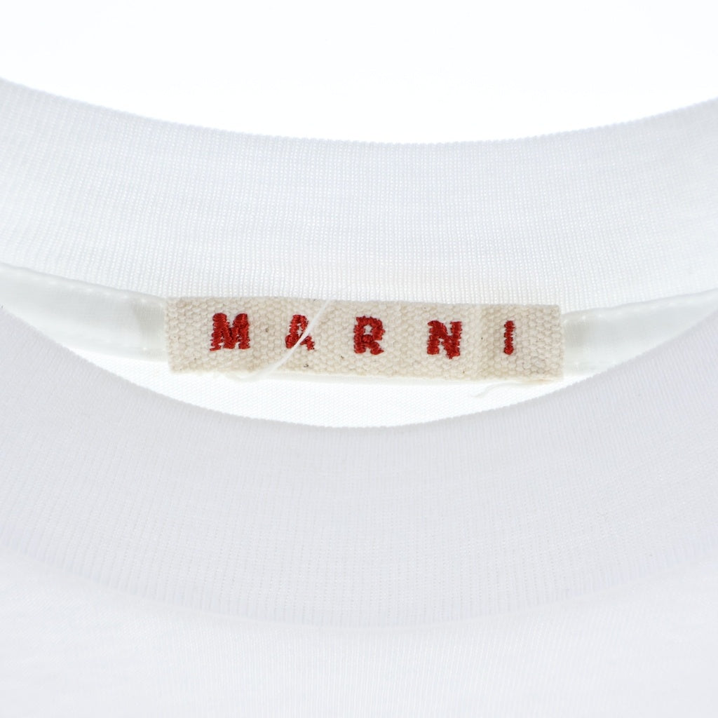 MARNI(マルニ) フロント ロゴパッチ コットン 半袖Tシャツ カットソー THJE0263X0 ホワイト レディース