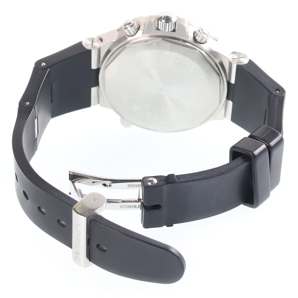 BVLGARI(ブルガリ) ディアゴノ GMT 黒文字盤 SS×ラバー/AT