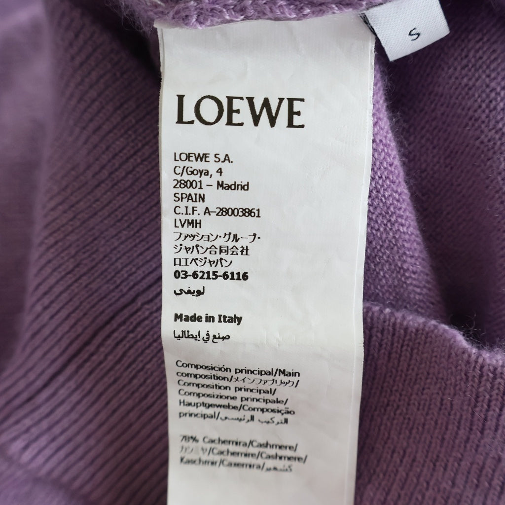 LOEWE(ロエベ) 25AW ショートスリーブ ポロ セーター カシミヤ パープル S359Y55K23