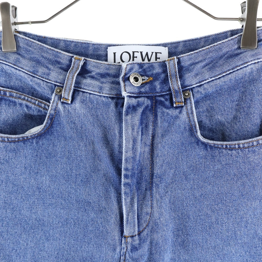 LOEWE(ロエベ) ANAGRAM BAGGY JEANS アナグラム刺繍 バギージーンズ デニム インディゴ S359Y11XDW