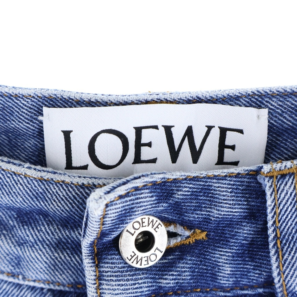 LOEWE(ロエベ) ANAGRAM BAGGY JEANS アナグラム刺繍 バギージーンズ デニム インディゴ S359Y11XDW