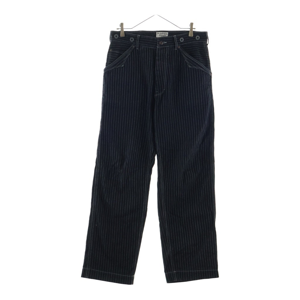 SCHOTT(ショット) OLD HICKORY DENIM オールドヒッコリー デニムパンツ ストライプ 782-5911002 ブラック