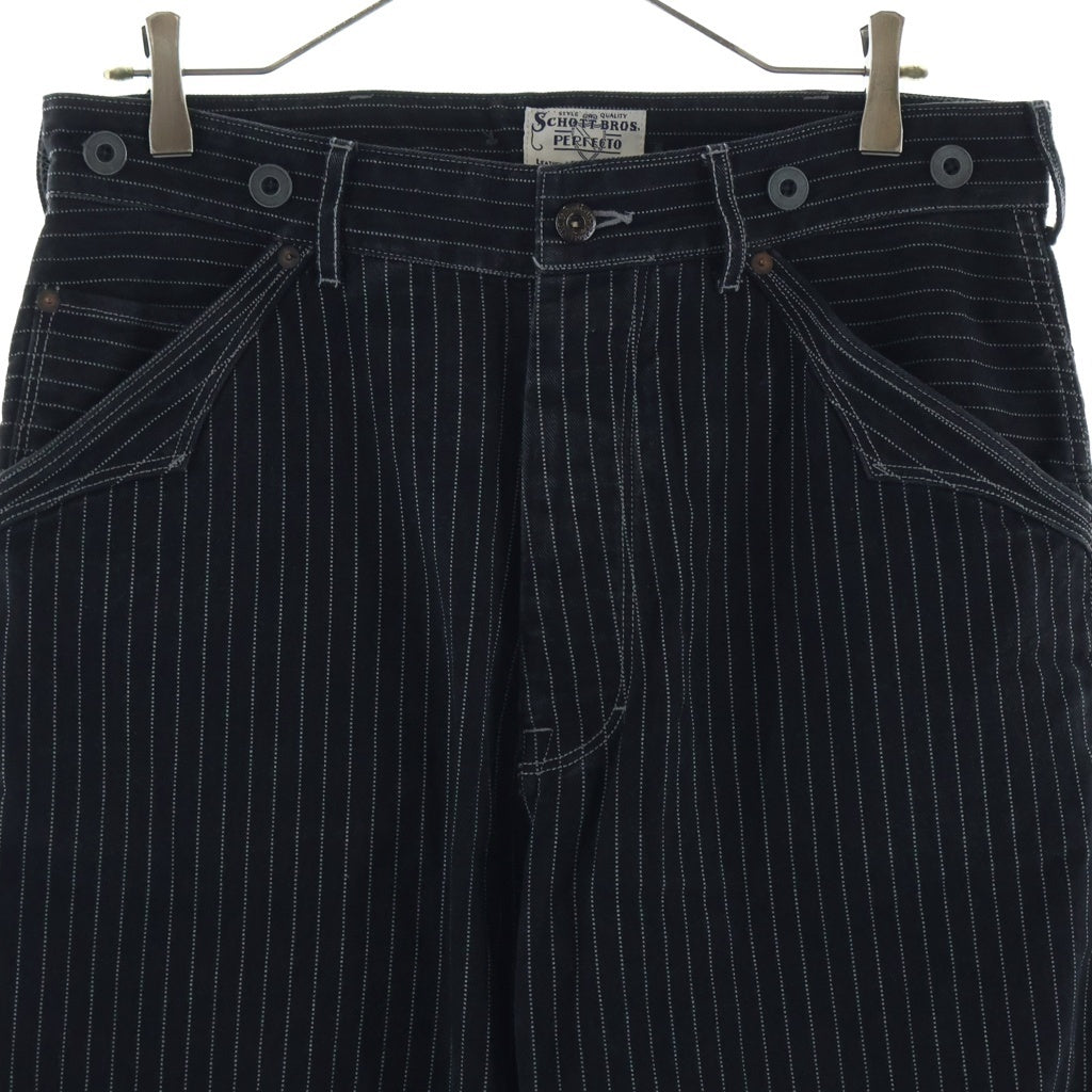 SCHOTT(ショット) OLD HICKORY DENIM オールドヒッコリー デニムパンツ ストライプ 782-5911002 ブラック
