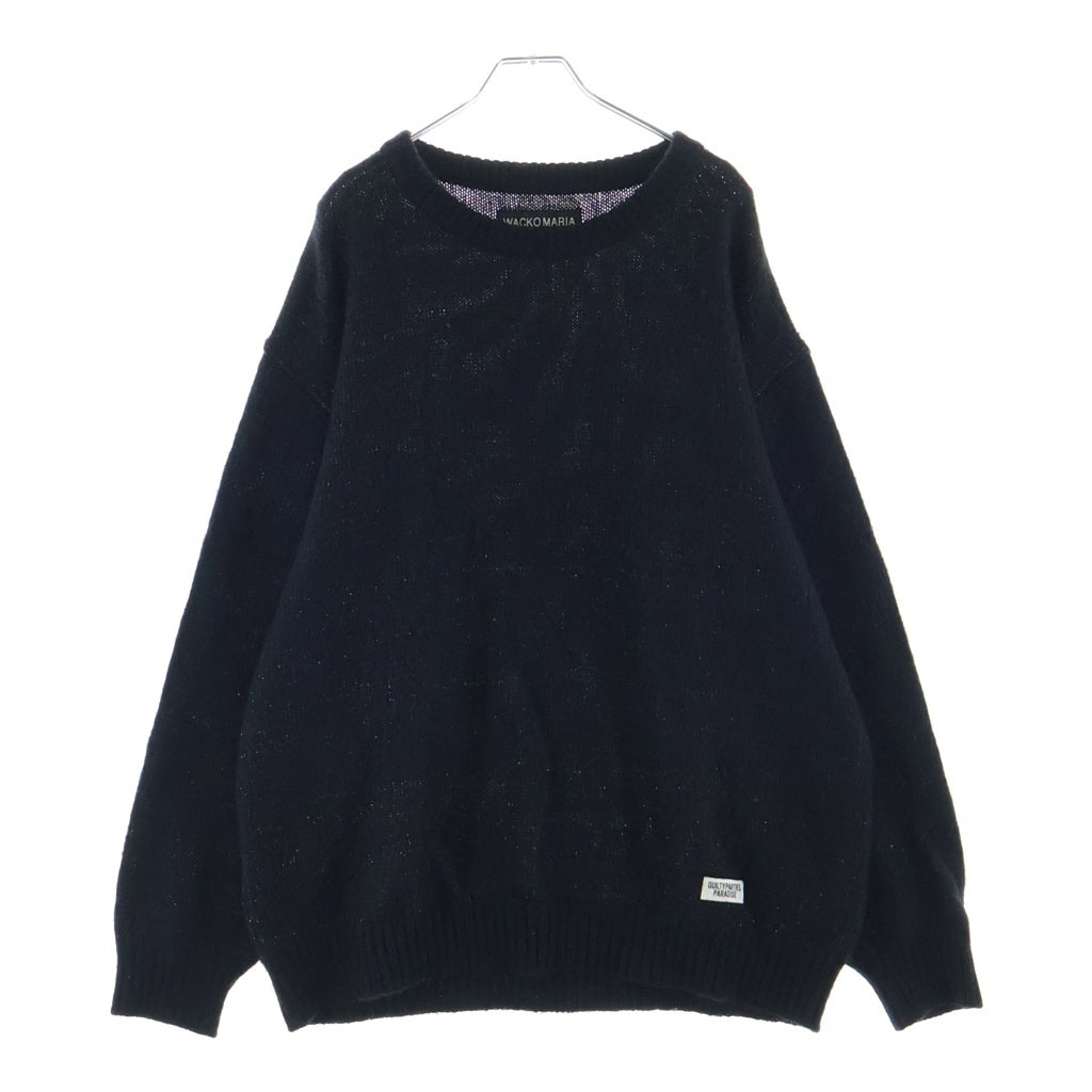 WACKO MARIA(ワコマリア) 24FW GLITTER MOHAIR KNIT SWEATER グリッター モヘア ニット ブラック