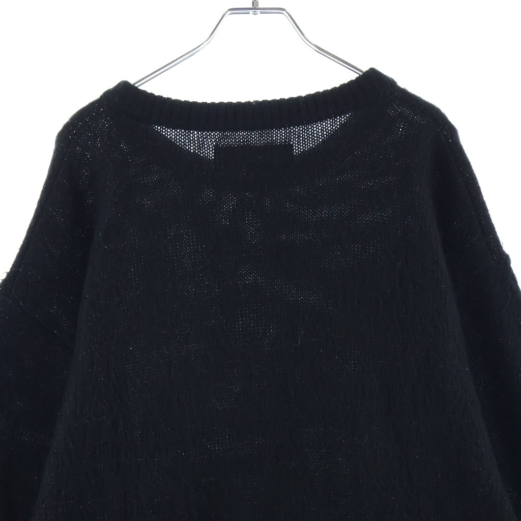 WACKO MARIA(ワコマリア) 24FW GLITTER MOHAIR KNIT SWEATER グリッター モヘア ニット ブラック