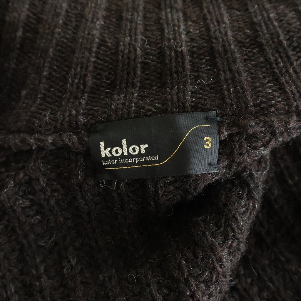 kolor(カラー) 20AW BLOUSON 20WCM-G03103 ニット切り替え ブルゾンジャケット グリーン