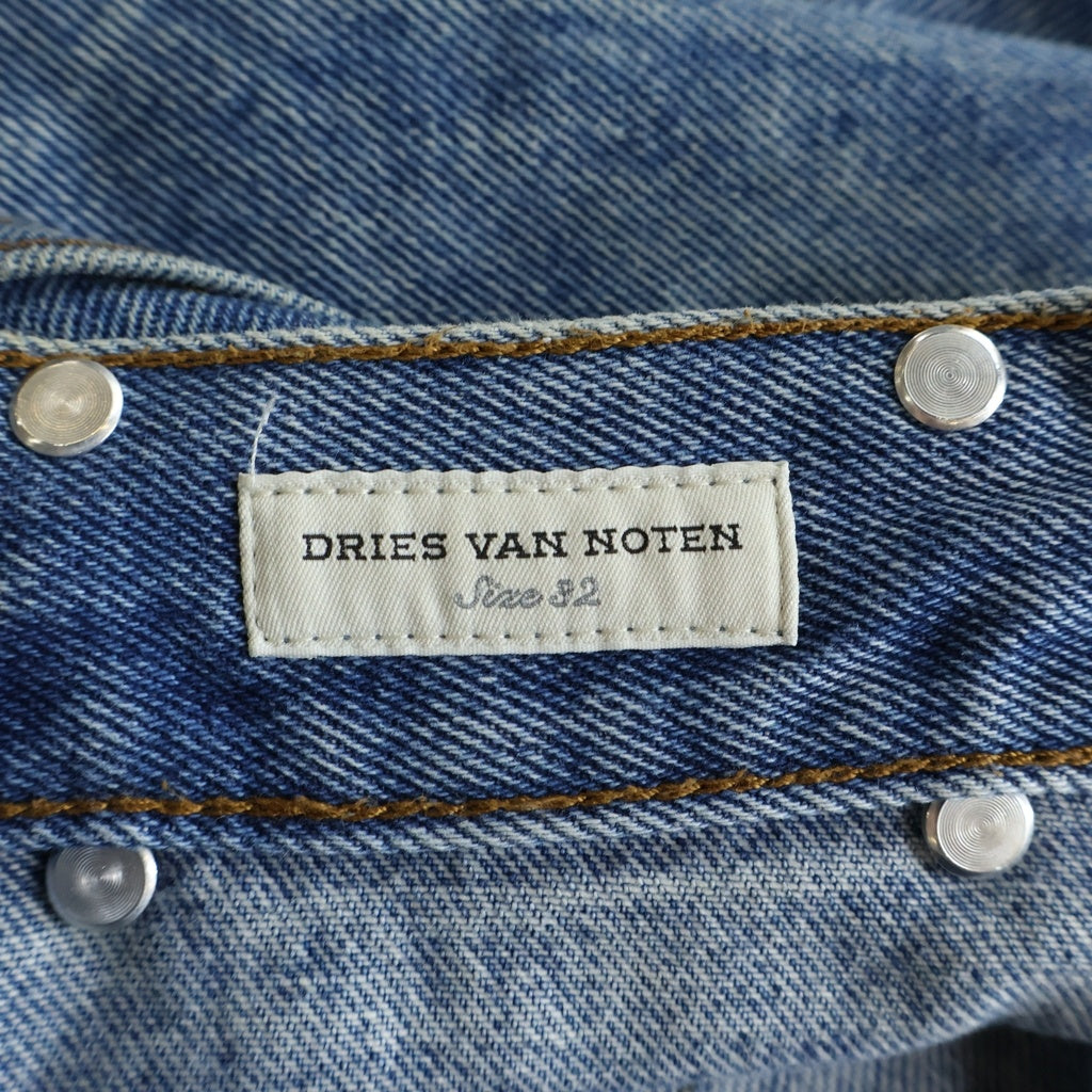 DRIES VAN NOTEN(ドリスヴァンノッテン) 21AW Pine Marble Washed Wide Denim マーブル ウォッシュド ワイドデニム パンツ インディゴ