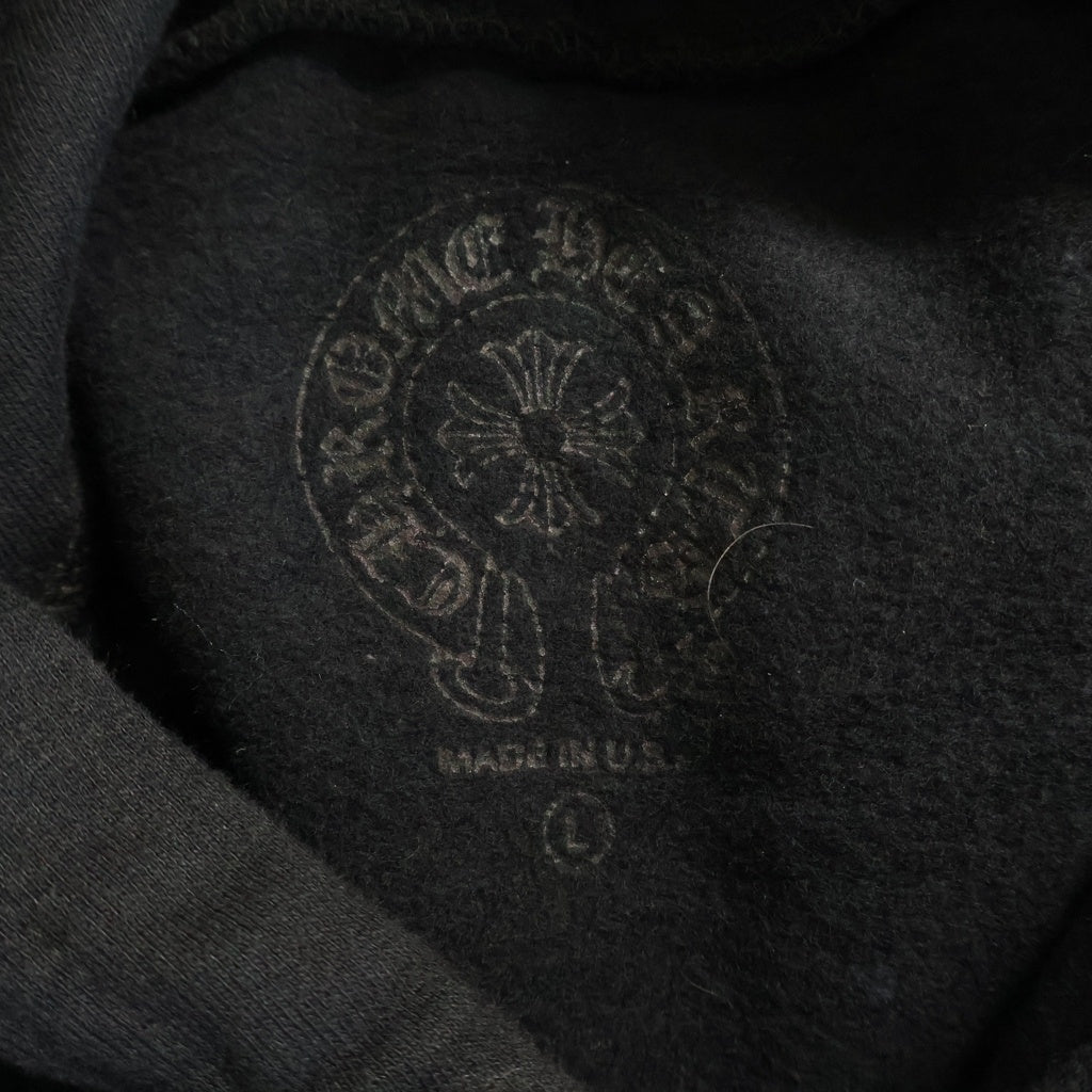 CHROME HEARTS(クロムハーツ) WHITE FOIL HOODIE アームロゴプリント プルオーバーフーディ パーカー ブラック/シルバー
