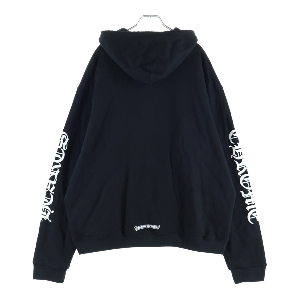 CHROME HEARTS(クロムハーツ) SWTSHRT HD ZIP アームロゴプリントジップアップパーカー ブラック