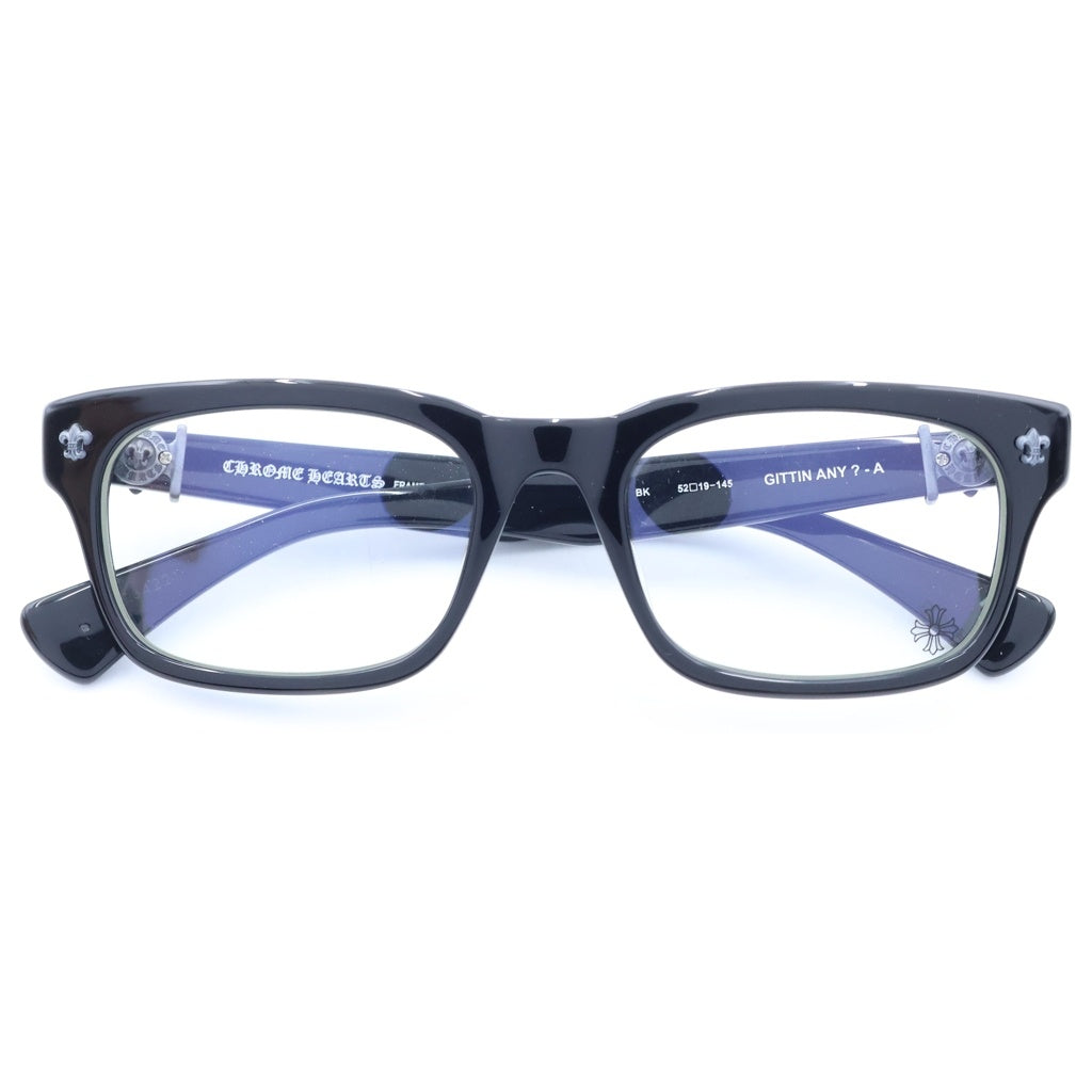 CHROME HEARTS(クロムハーツ) GITTIN ANY?-A BSフレアテンプル ウェリントン サングラス メガネ ブラック