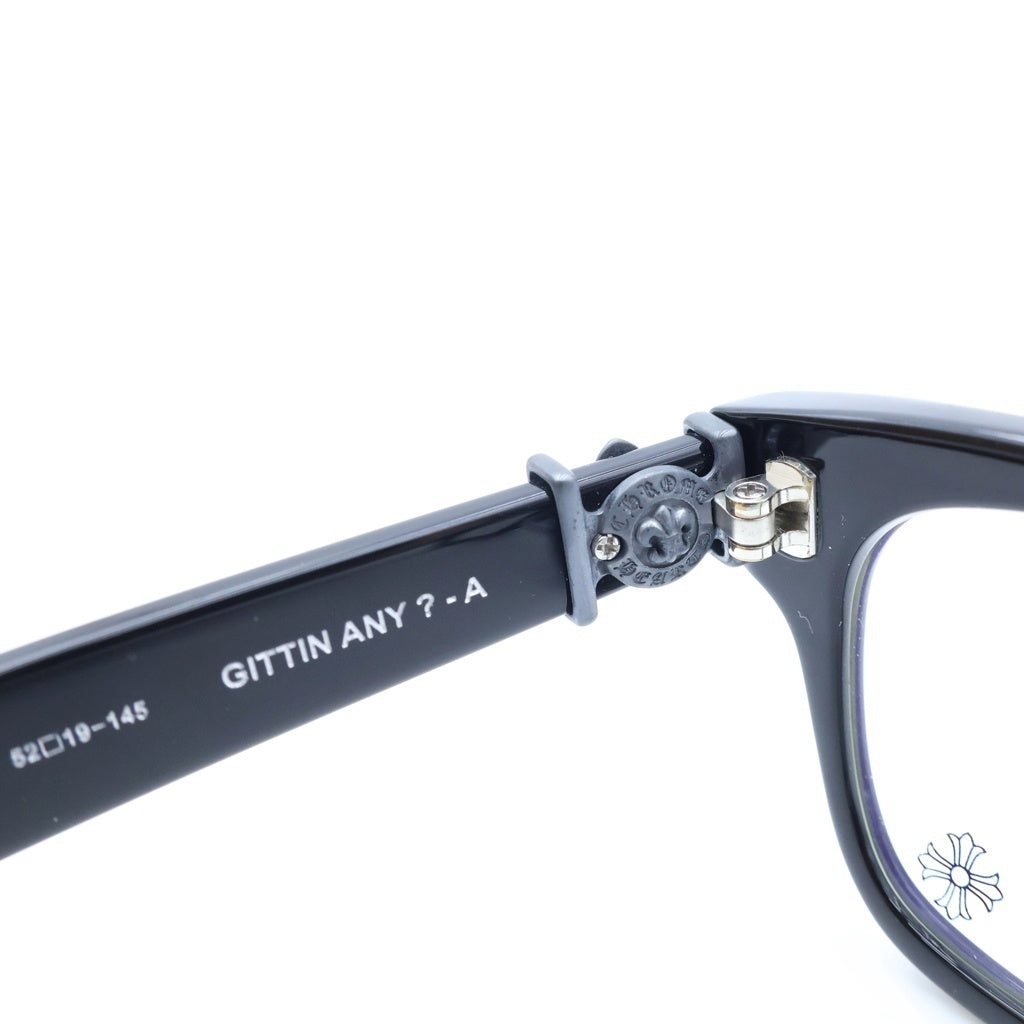 CHROME HEARTS(クロムハーツ) GITTIN ANY?-A BSフレアテンプル ウェリントン サングラス メガネ ブラック