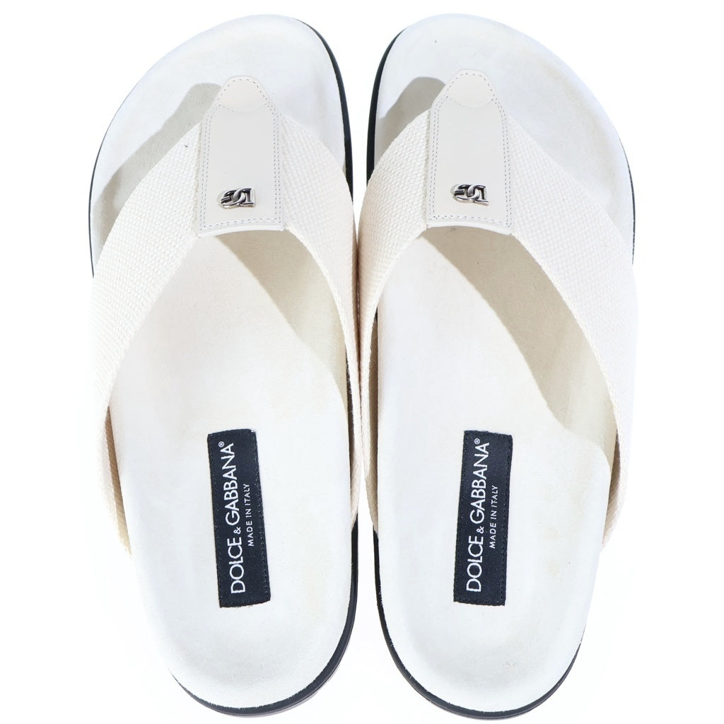 DOLCE & GABBANA(ドルチェアンドガッバーナ) ロゴ トング サンダル ベージュ A80628A07638O902