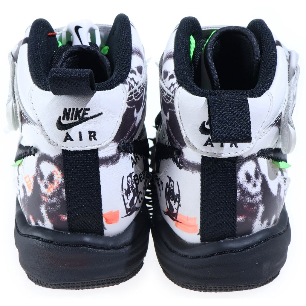 NIKE(ナイキ) ×Off-White Air Force 1 Mid Grim Reaper ×オフホワイト エアフォース1 ミッド グリムリーパー スニーカー シューズ US7.5/25.5cm ホワイト DR0500-102