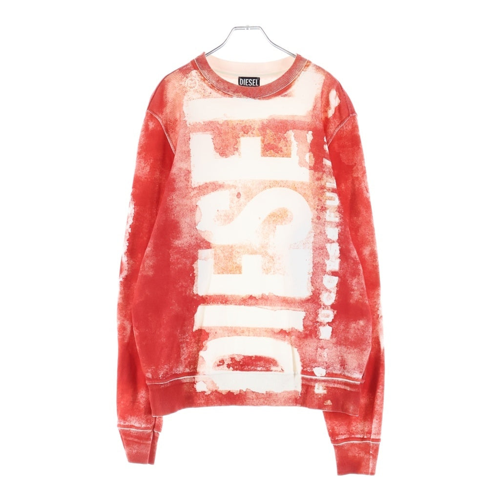 DIESEL(ディーゼル) 23SS S-GINY フロントロゴ 長袖スウェット レッド