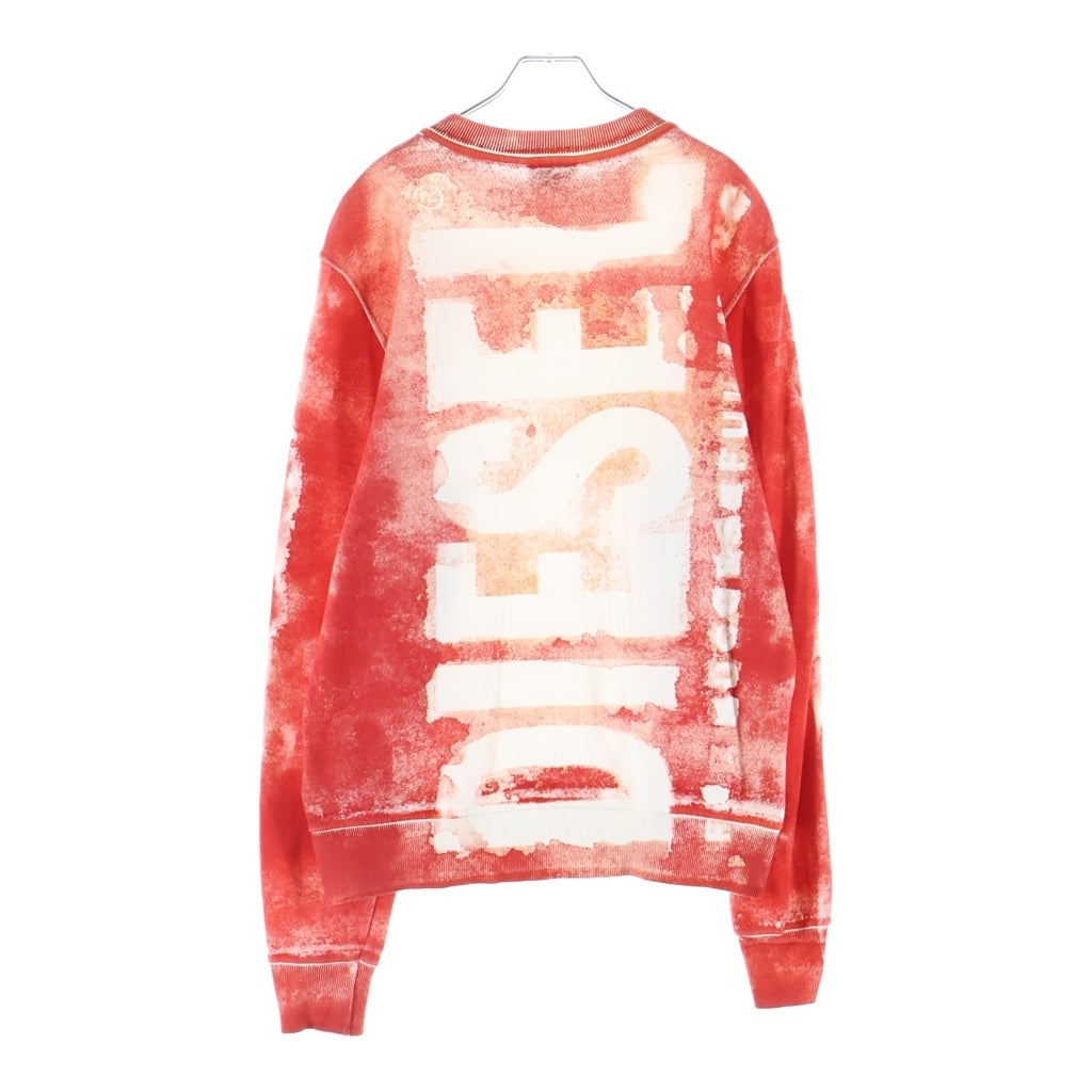 DIESEL(ディーゼル) 23SS S-GINY フロントロゴ 長袖スウェット レッド