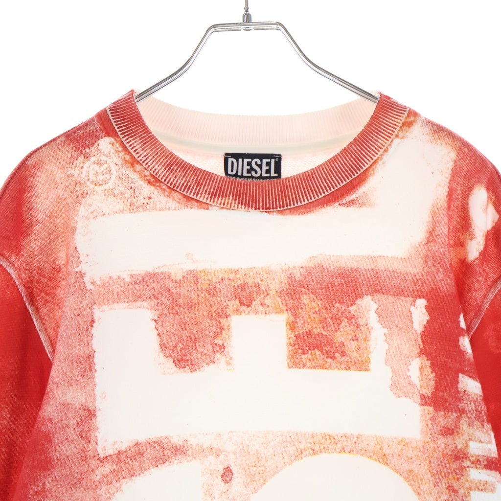DIESEL(ディーゼル) 23SS S-GINY フロントロゴ 長袖スウェット レッド