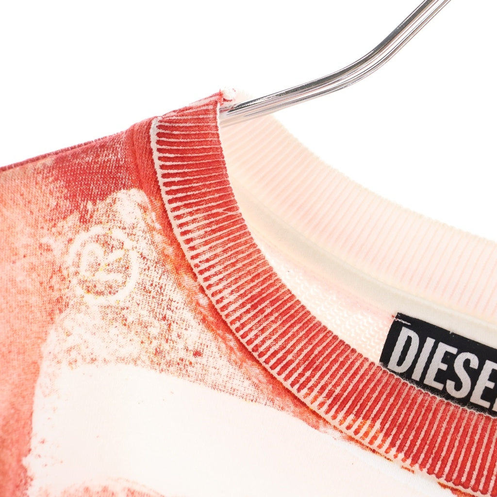 DIESEL(ディーゼル) 23SS S-GINY フロントロゴ 長袖スウェット レッド