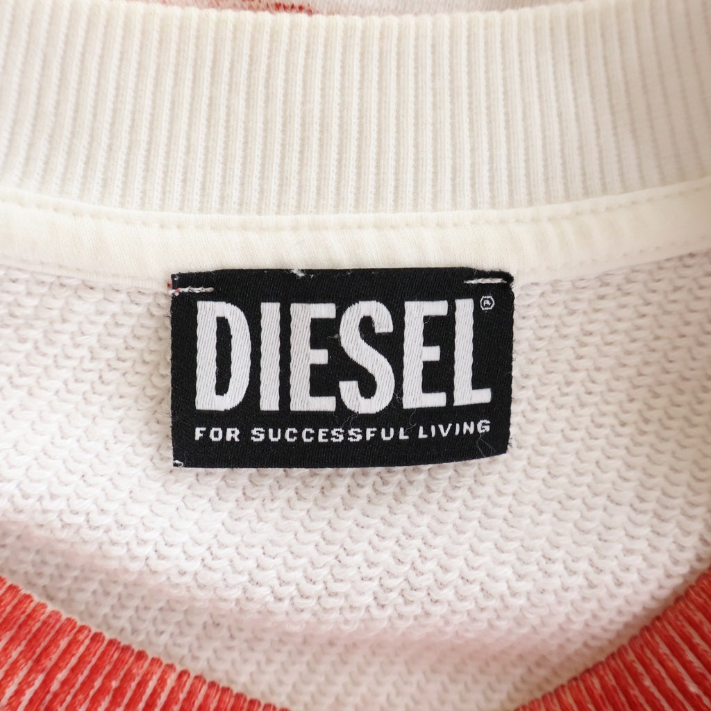 DIESEL(ディーゼル) 23SS S-GINY フロントロゴ 長袖スウェット レッド