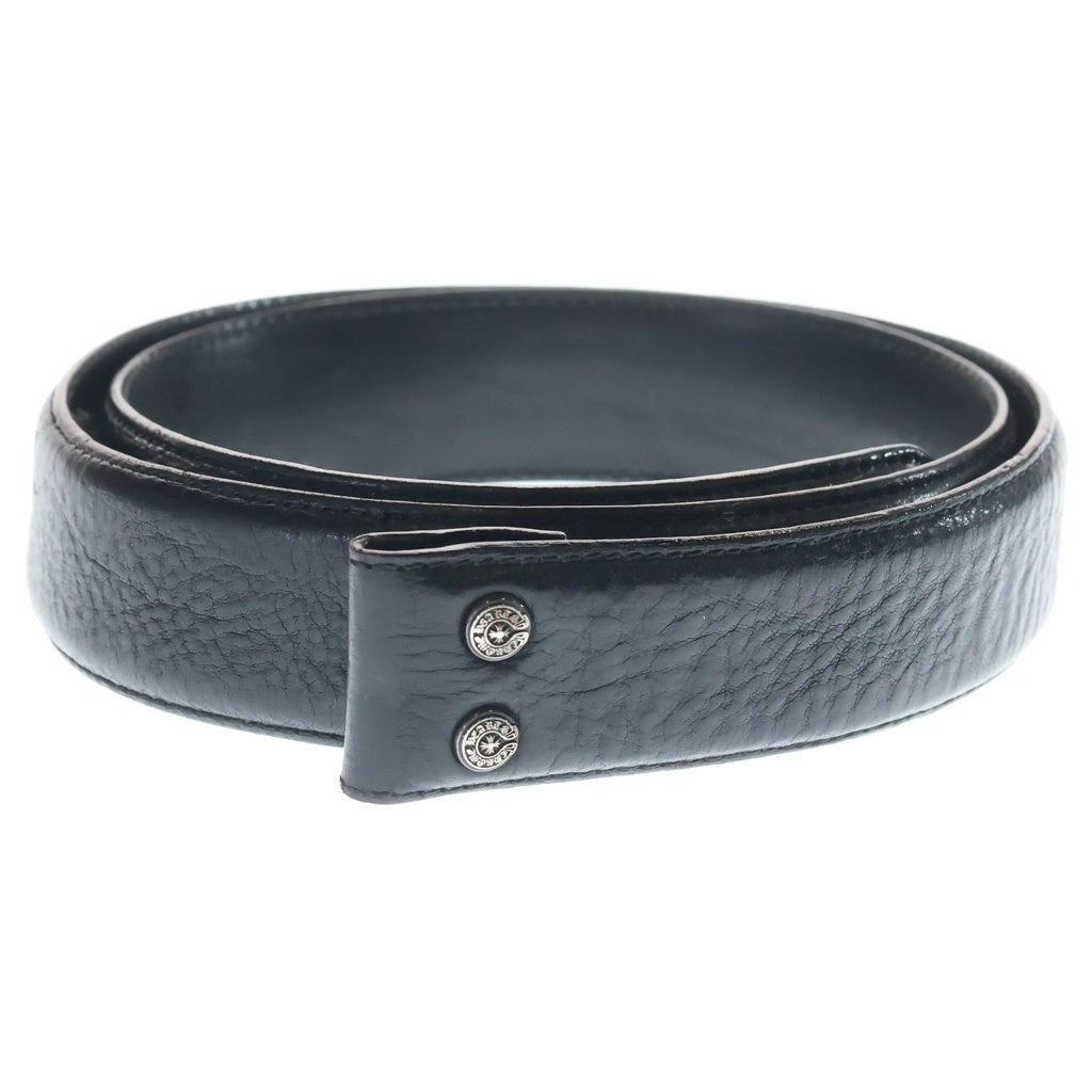 CHROME HEARTS(クロムハーツ) 1.5 STRAP 1.5inchスクロールレーベルリベッツ レザーベルト