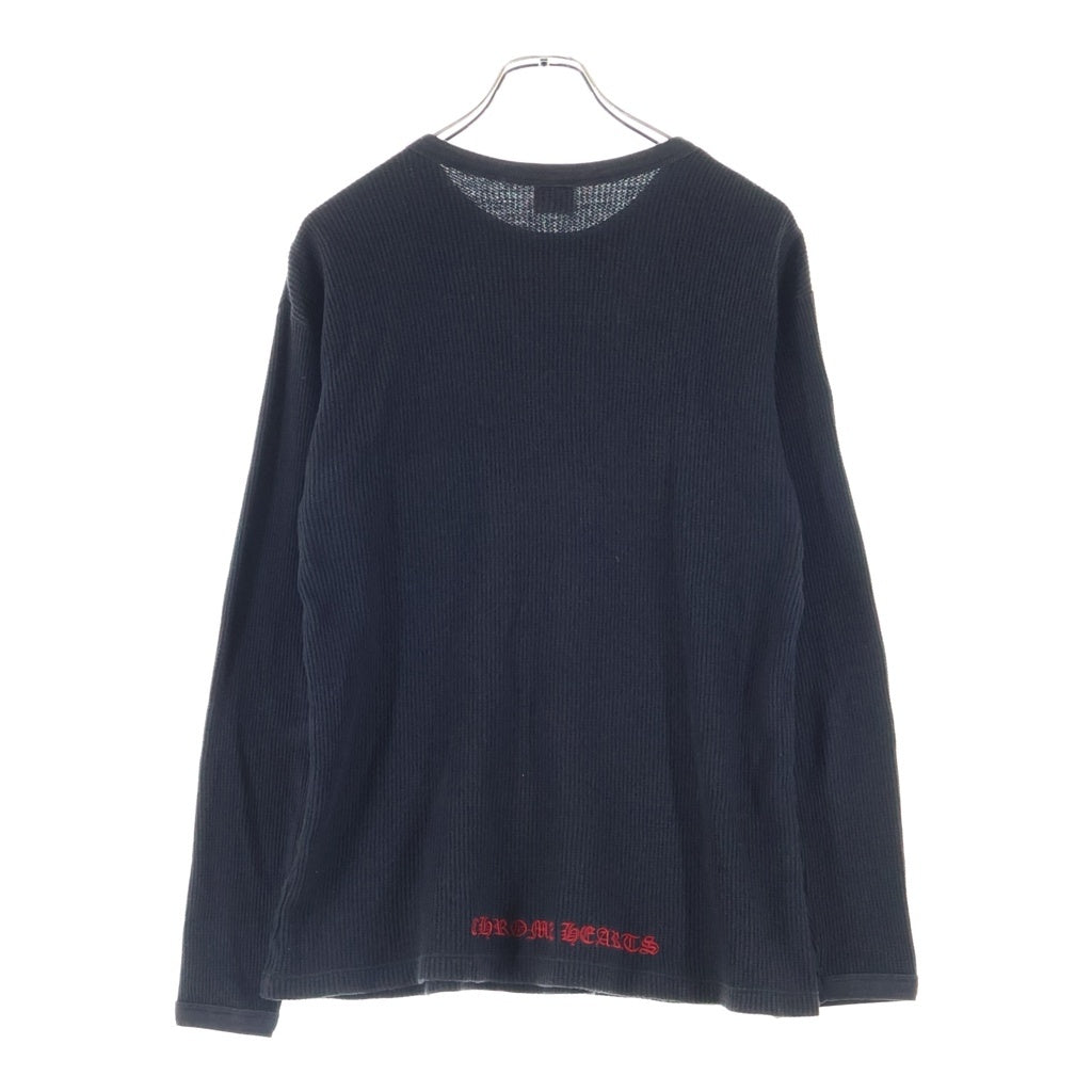 CHROME HEARTS(クロムハーツ) OLD ヴァインダガー刺繍 サーマル 長袖Tシャツ ブラック