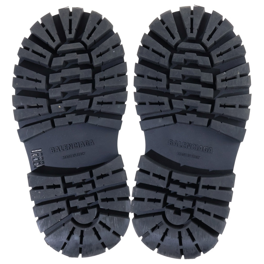BALENCIAGA(バレンシアガ) GIANT BOOTSBBロゴダブルサイドジップレザーボリュームソールブーツ ブラック レザー