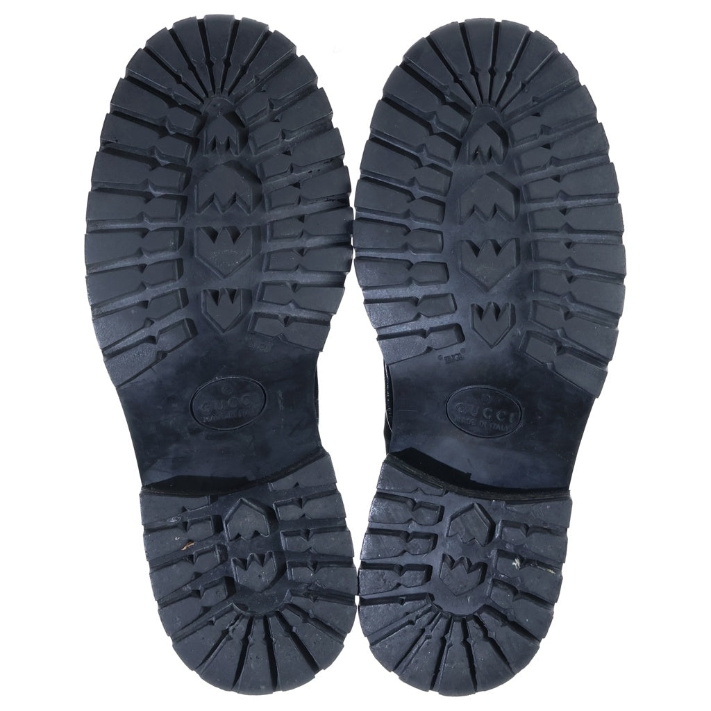 GUCCI(グッチ) トレッキングブーツ キャンバス/レザー 114 0152 ブラック #40