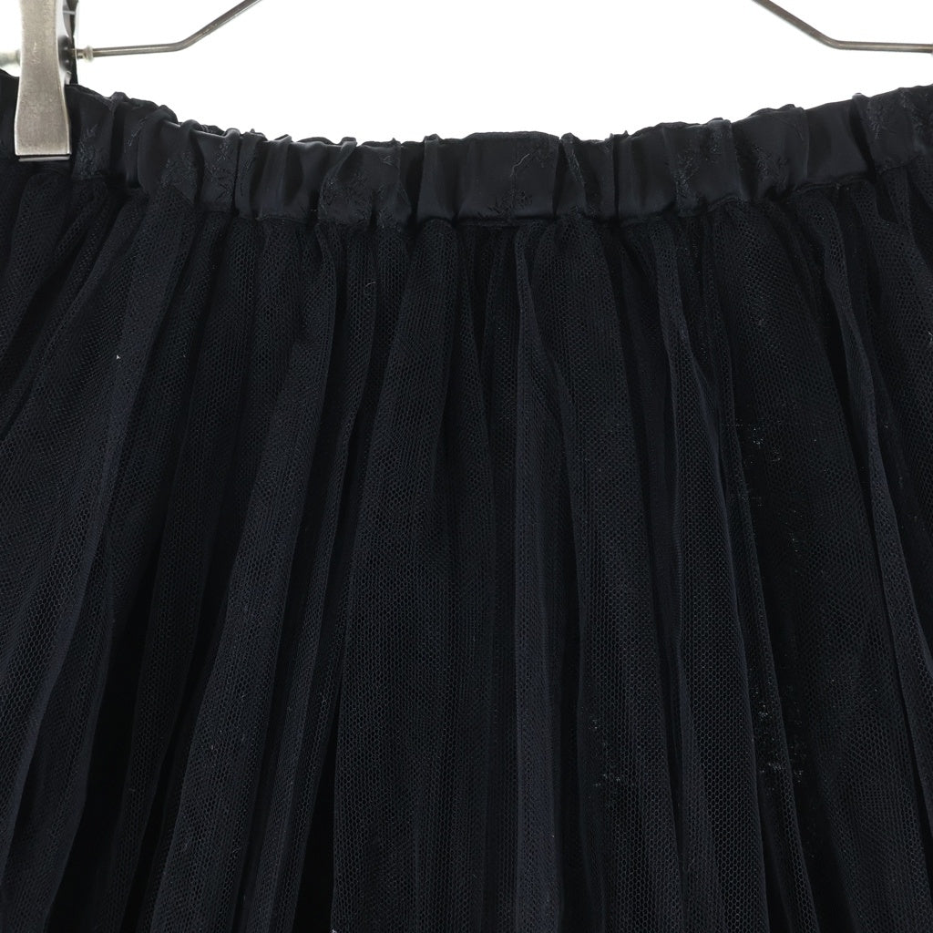 COMME des GARCONS(コムデギャルソン) 08AW レース切り替え ロングスカート ブラック レディース GB-S020