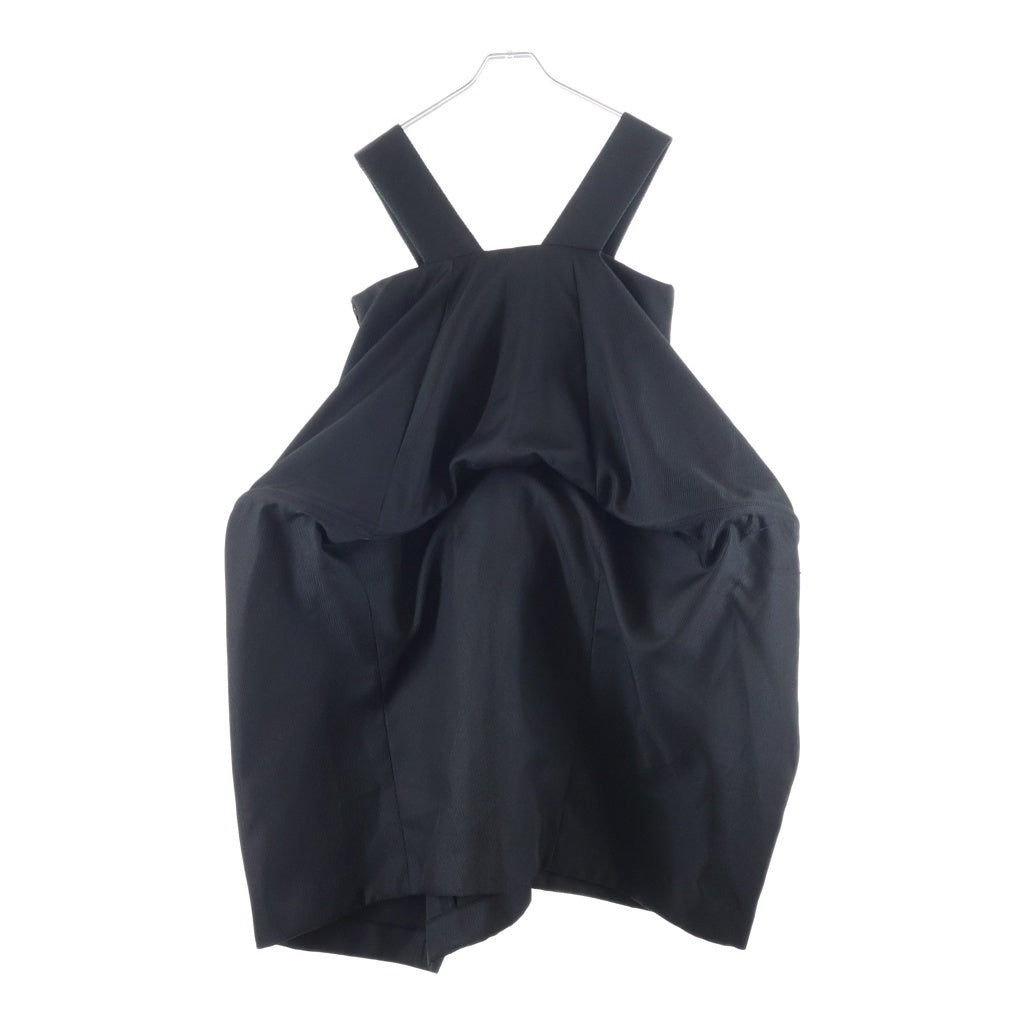 COMME des GARCONS(コムデギャルソン) 22SS ノースリーブワンピース オーバーオール ポリエステル GI-A003 ブラック レディース