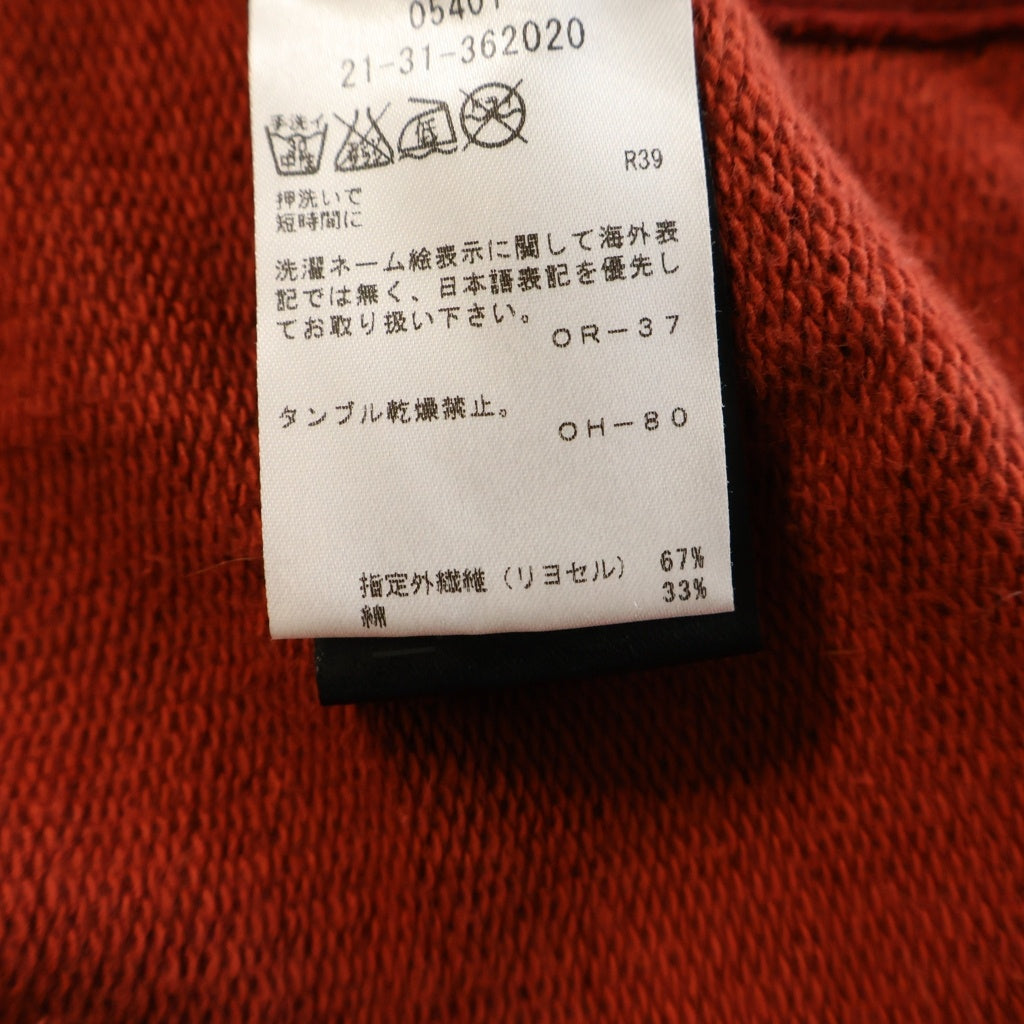 ANN DEMEULEMEESTER(アンドゥムルメステール) Asymmetric Hooded Wrap Jacket アシンメトリック フーデッド ラップ ジャケット レッド レディース
