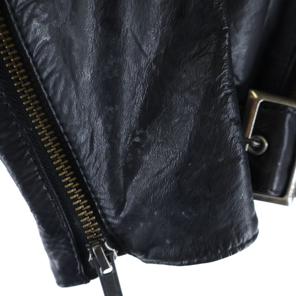 HYSTERIC GLAMOUR(ヒステリックグラマー) エナメルレザー ライダースジャケット ブラック レディース 01183LB01