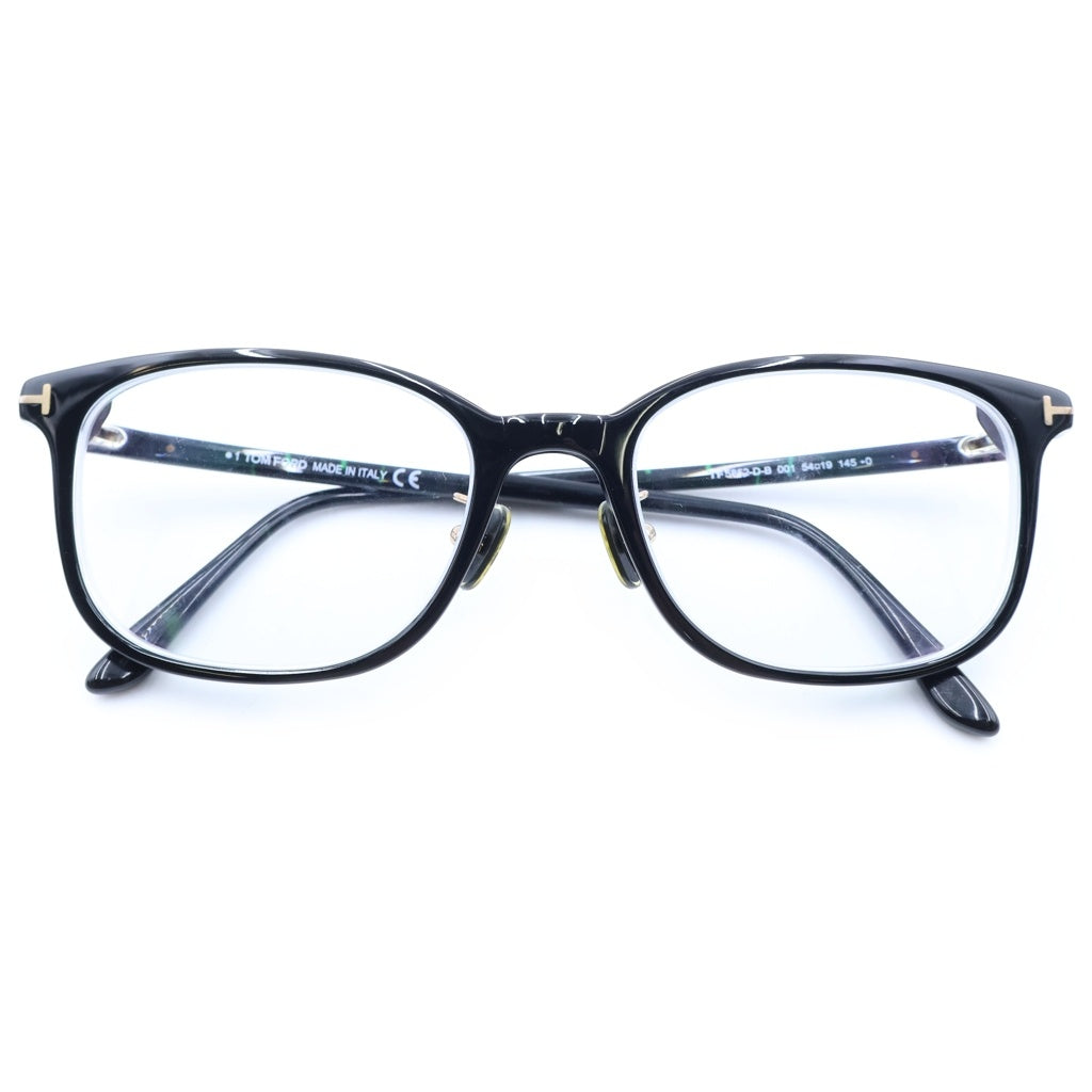 TOM FORD(トムフォード) アジアンフィット スクエアフレーム クリアレンズ サングラス メガネ ブラック TF5852-D-B