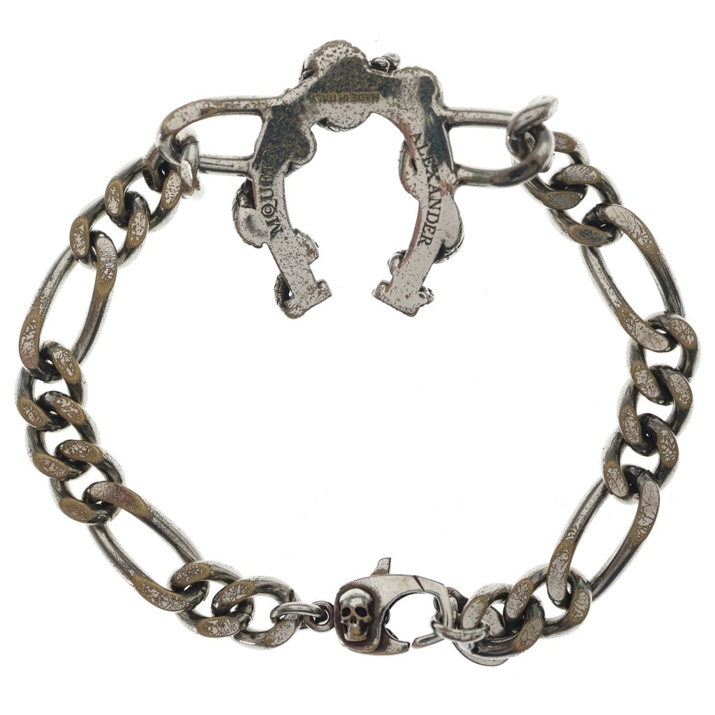Alexander McQueen(アレキサンダーマックイーン) スカル&スネーク チェーンブレスレット シルバー