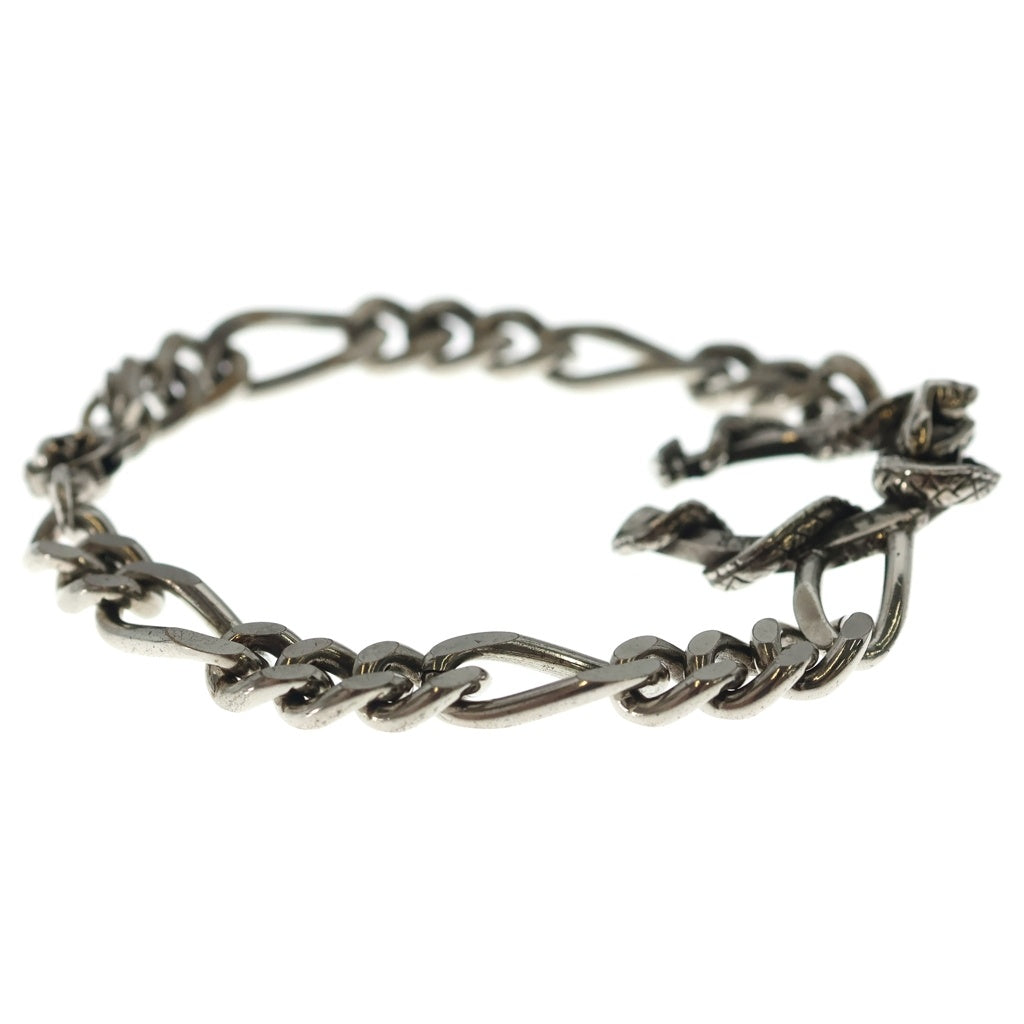Alexander McQueen(アレキサンダーマックイーン) スカル&スネーク チェーンブレスレット シルバー
