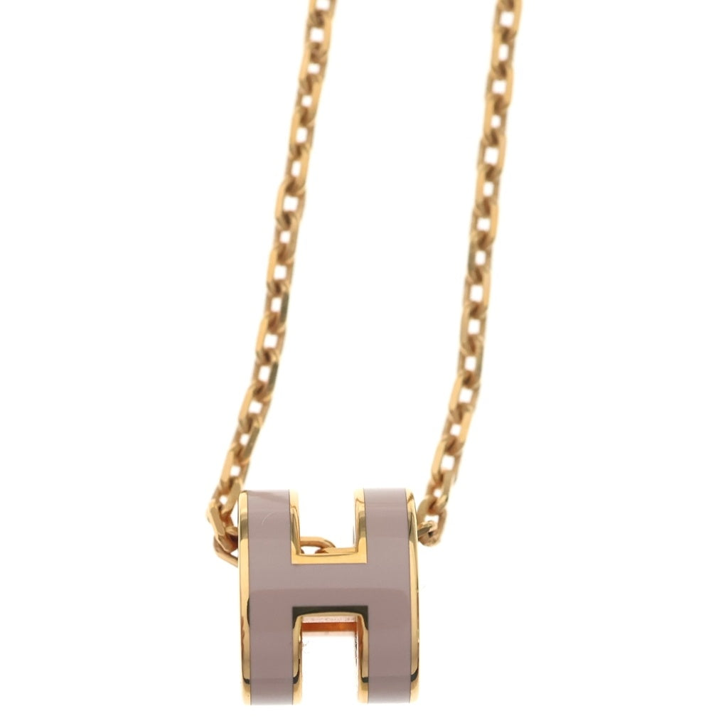 HERMES(エルメス) ミニポップアッシュ ネックレス ペンダント チェーン ピンク/ゴールド レディース