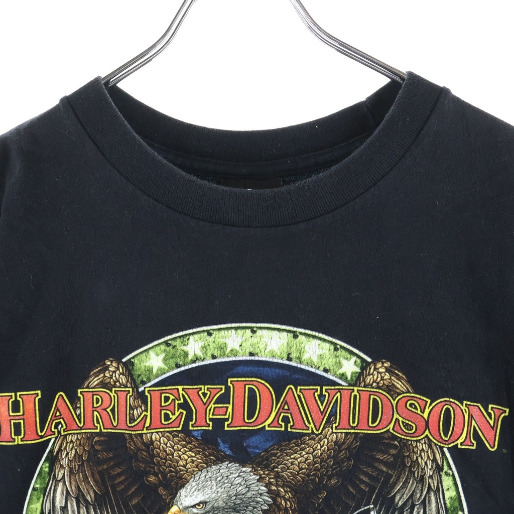 VINTAGE(ヴィンテージ) 00s Eagle Harley-Davidson Motorcycles Tee 両面プリント 半袖カットソーTシャツ ブラック