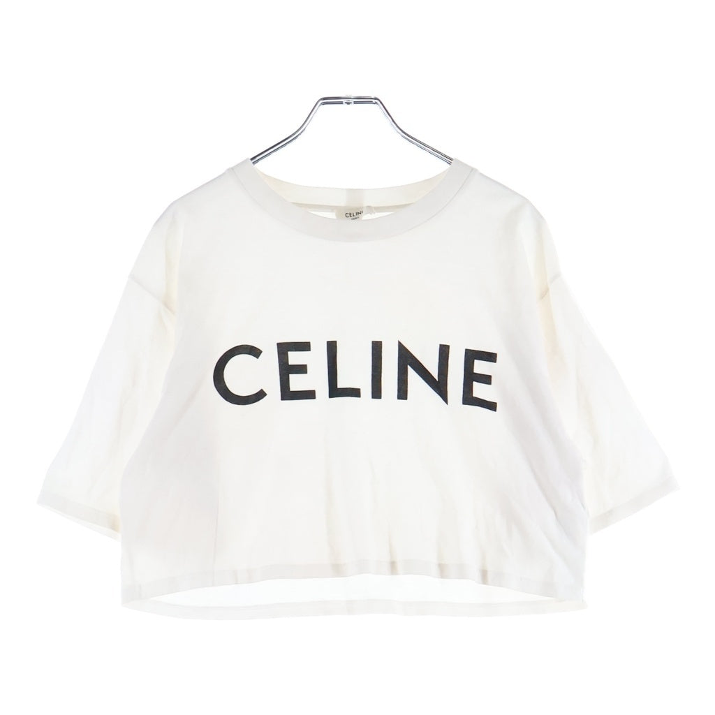 CELINE(セリーヌ) Cropped T-Shirt クロップド 半袖Tシャツ ホワイト レディース 2X761501F