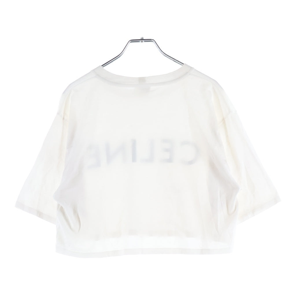 CELINE(セリーヌ) Cropped T-Shirt クロップド 半袖Tシャツ ホワイト レディース 2X761501F