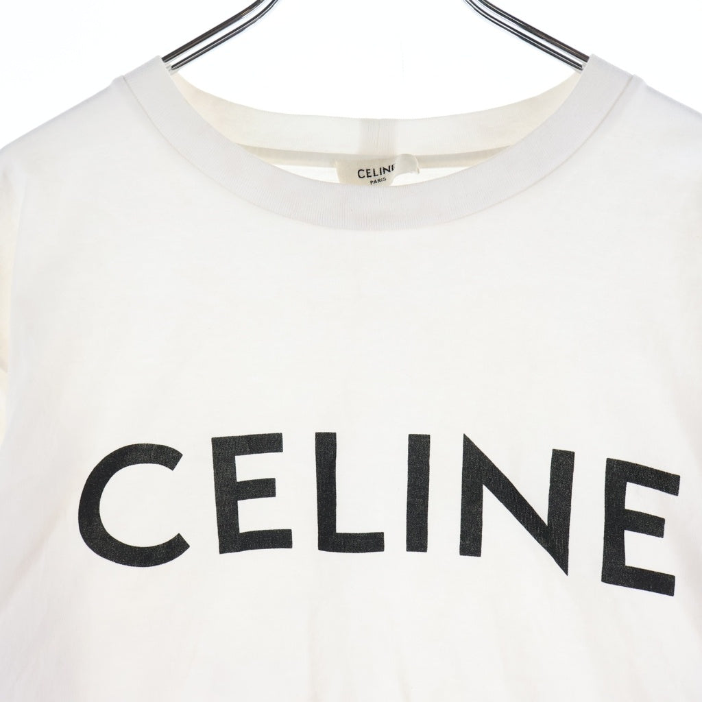 CELINE(セリーヌ) Cropped T-Shirt クロップド 半袖Tシャツ ホワイト レディース 2X761501F