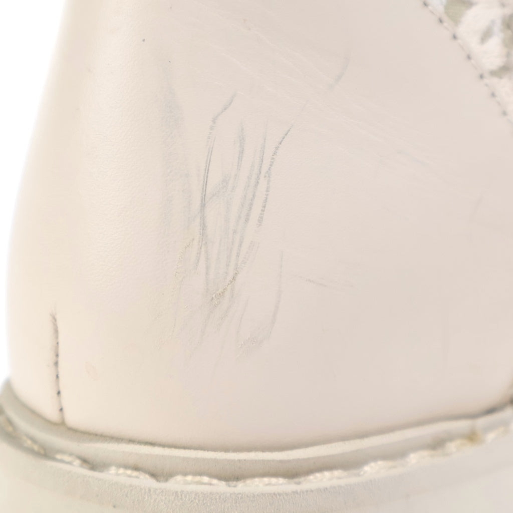 FENDI(フェンディ) Logo Canvas Lace Up Boots ロゴキャンバス レースアップ ブーツ ベージュ レディース