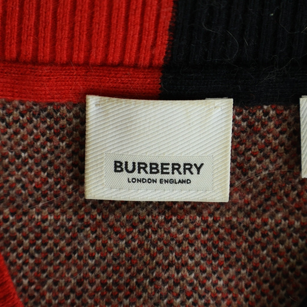 BURBERRY(バーバリー) 20SS Check Merio Wool Jacquard Sweater チェック メリノウール ジャガードセーター ウール ブラウン 8023664