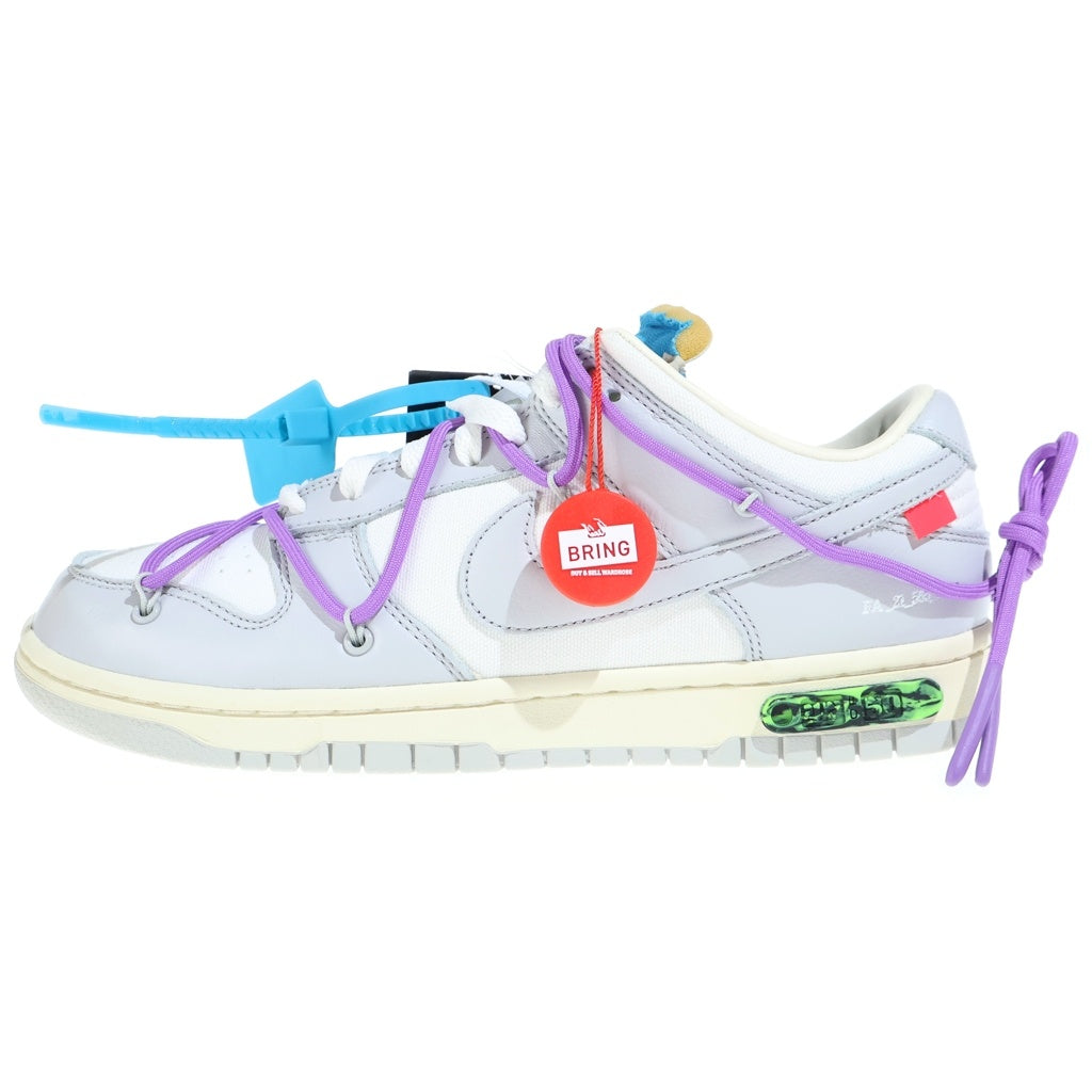 NIKE(ナイキ) ×Off-White Dunk Low Sail/Neutral Gray ×オフホワイト ダンク ロー セイル/ニュートラルグレー ローカットスニーカー シューズ US9/27.0cm グレー DM1602-125
