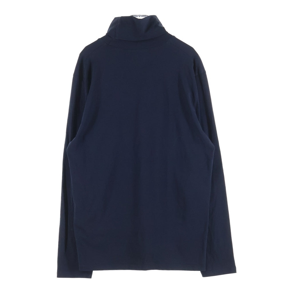 JIL SANDER(ジルサンダー) 22AW 刺繍ロゴ タートルネック 長袖 カットソー ブラック J47GC0005 J45049