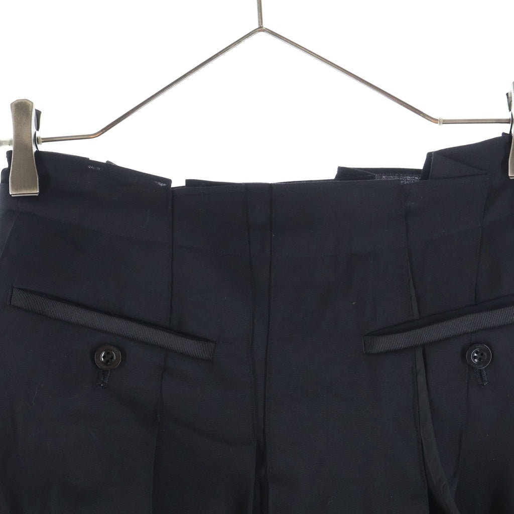 Sacai(サカイ) 21SS ZIP Suiting Skirt プリーツ ロング スカート ブラック 21ー05651 レディース