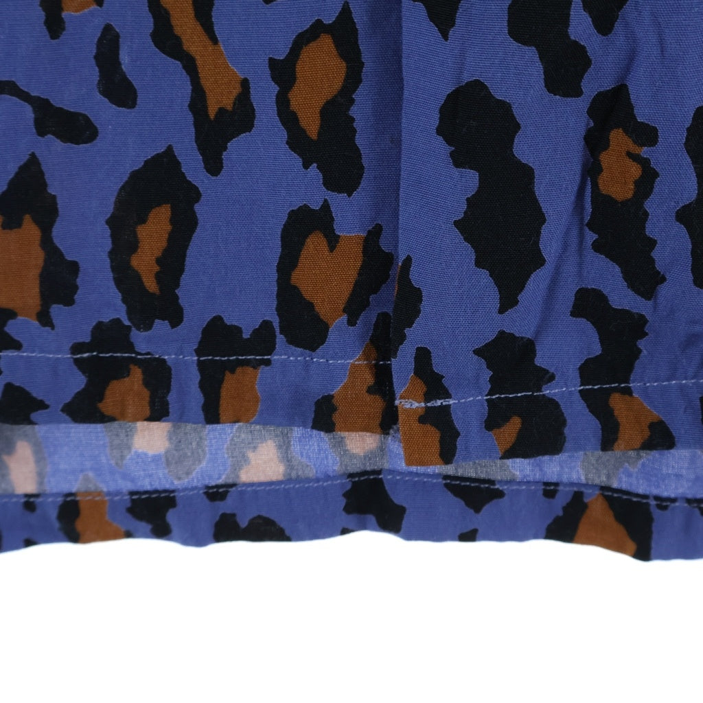 WACKO MARIA(ワコマリア) LEOPARD HAWAIIAN SHIRT レオパード ハワイアン レーヨン 長袖シャツ ブルー/ブラウン